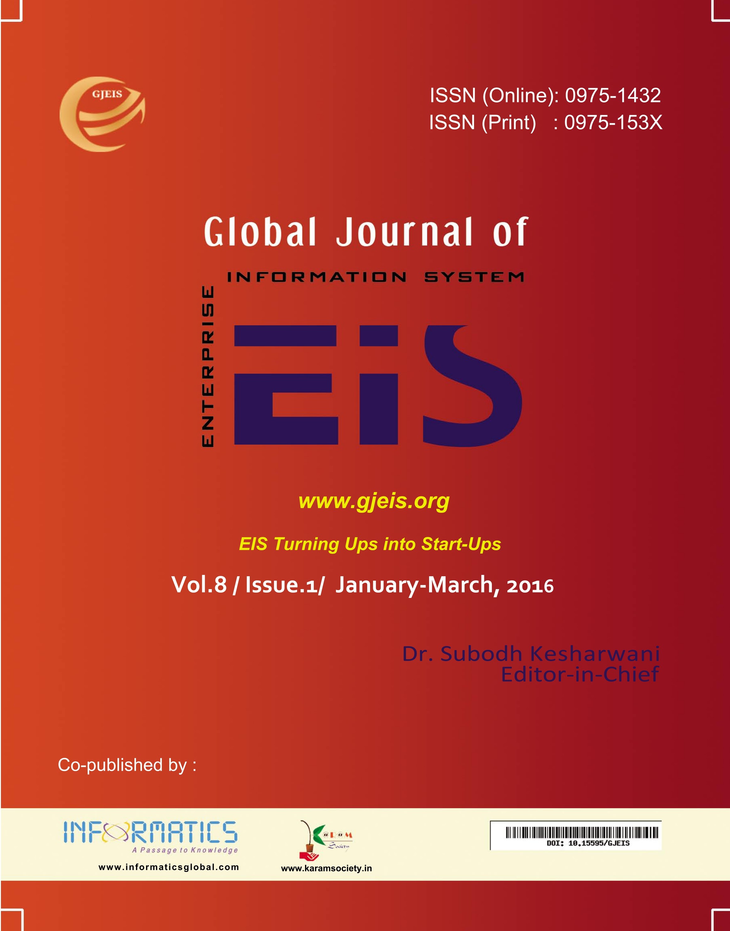 					View Vol. 8 No. 1 (2016): Volume 8 | Issue 1 | Jan-Mar 2016
				